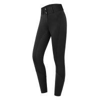 Pantalon d'équitation ELT taille haute Essential silicone Noir