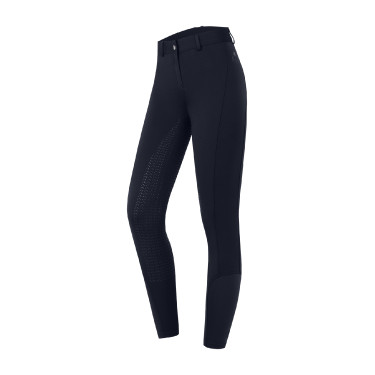 Pantalon d'équitation ELT thermique Essential silicone femme Bleu profond