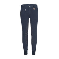 Pantalon d'équitation ELT thermique Fun Sport silicone enfant Bleu nocturne