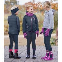 Pantalon d'équitation ELT thermique Fun Sport silicone enfant Bleu nocturne