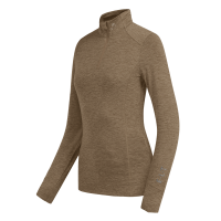 Functioneel ELT Milano T-shirt met rits Cappuccino melange Bruin