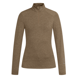 T-shirt zippé ELT fonctionnel Milano Cappuccino mélange Marron