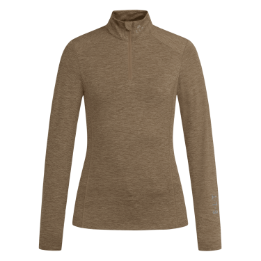 T-shirt zippé ELT fonctionnel Milano Cappuccino mélange Marron