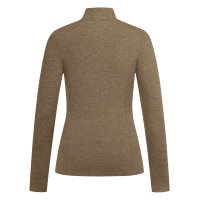 Functioneel ELT Milano T-shirt met rits Cappuccino melange Bruin