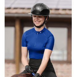 Functioneel ELT-rits-T-shirt Nancy Saffierblauw