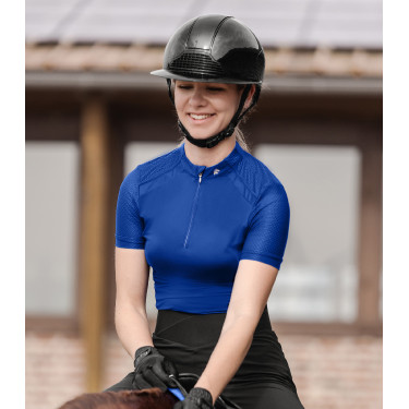 T-shirt zippé ELT fonctionnel Nancy Bleu saphir