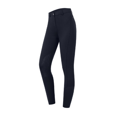 Pantalon d'équitation ELT Essential grip genoux femme Bleu profond