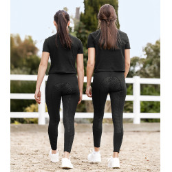 Pantalon d'équitation ELT Essential silicone femme Noir Pantalon d'équitation ELT Essential silicone femme Noir