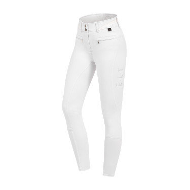 Pantalon d'équitation ELT Maja Glam Curved taille haute Blanc