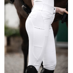 Pantalon d'équitation ELT Mathilda Glam taille haute Blanc