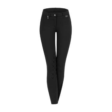 Pantalon d'équitation ELT Micro grip genoux Noir