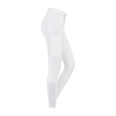 Pantalon d'équitation ELT Micro grip genoux Blanc