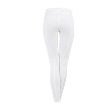 Pantalon d'équitation ELT Micro grip genoux Blanc