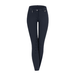 Pantalon d'équitation ELT Micro grip genoux Bleu nocturne