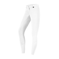 Pantalon d'équitation ELT Micro Sport silicone Blanc