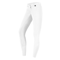 Pantalon d'équitation ELT Micro Sport silicone Blanc