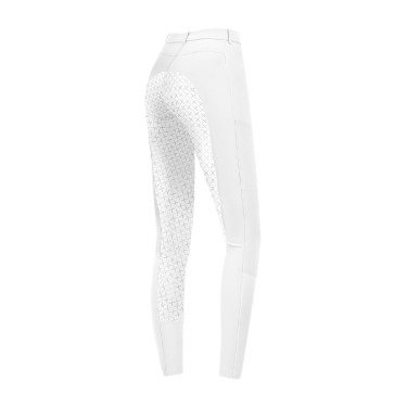 Pantalon d'équitation ELT Micro Sport silicone Blanc