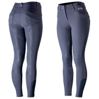Siliconen zitvlak rijbroek B Vertigo Olivia dames Marineblauw