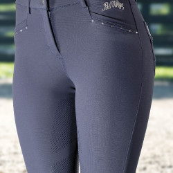 Siliconen zitvlak rijbroek B Vertigo Olivia dames Marineblauw Siliconen zitvlak rijbroek B Vertigo Olivia dames Marineblauw