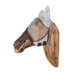 Klassiek anti-vliegenmasker met oren & neuskralen Kentucky Zilver