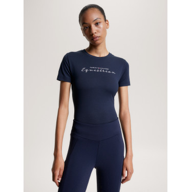 Grafisch T-shirt Tommy Hilfiger Equestrian Brooflyn korte mouwen dames