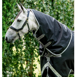 Couvre-cou Horseware 150g pour couverture Amigo XL Noir / gris titane / argent