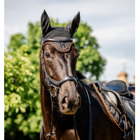 Bonnet anti-mouches Horseware Newmarket OrBlanc Noir