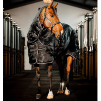 Horseware Easy-Layer Plus 400g staldeken Zwart / zwart / zilver Horseware Easy-Layer Plus 400g staldeken Zwart / zwart / zilver