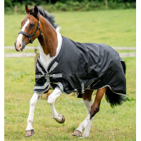Horseware Amigo 1200D Turnout 250g deken Zwart / titaniumgrijs / zilver