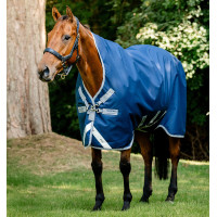 Couverture Horseware Amigo 1200D Wug Turnout 150g Marine / gris titane / argent