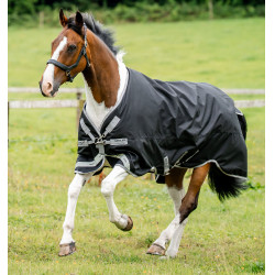 Horseware Amigo 1200D XL Turnout 50g deken Zwart / titaniumgrijs / zilver