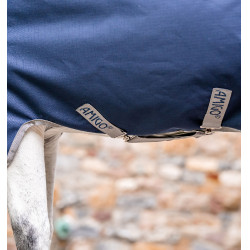 Couverture Amigo Ripstop Horseware 900D Turnout doublé polaire 50g Marine / gris titane Bleu marine