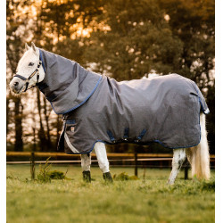 Horseware Rhino Hexstop Plus Turnout 100g deken Grijs / indigo / marineblauw