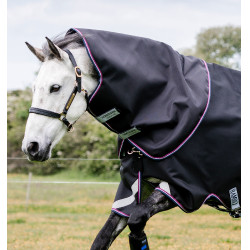 Couvre-cou Horseware 150g pour couverture Rambo Supreme 1680D Marine / bordeaux / dusty Bleu marine