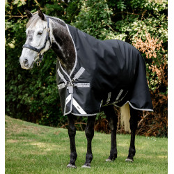 Couverture Horseware Amigo Bravo 12 Wug 400g Noir / gris titane / argent Couverture Horseware Amigo Bravo 12 Wug 400g Noir / gris titane / argent