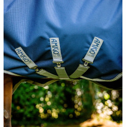 Couverture Horseware Amigo Bravo 12 Wug 400g 1200D Marine / gris titane / argent Bleu marine