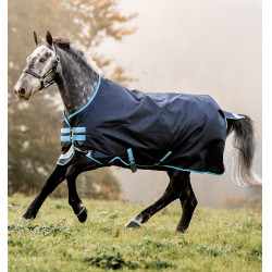 Couverture Horseware Amigo Bravo 12 50g Turnout 1200D Marine / turquoise Bleu