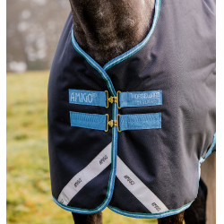 Couverture Horseware Amigo Bravo 12 50g Turnout 1200D Marine / turquoise Bleu