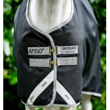 Horseware Amigo Bravo 12 50g Turnout deken Zwart / titaniumgrijs / zilver Horseware Amigo Bravo 12 50g Turnout deken Zwart / titaniumgrijs / zilver