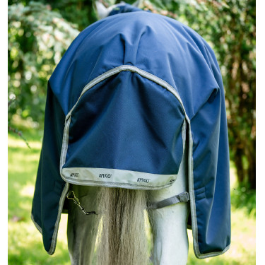 Horseware Amigo Bravo 12 50g Turnout deken Marine / grijs titanium / zilver Horseware Amigo Bravo 12 50g Turnout deken Marine / grijs titanium / zilver