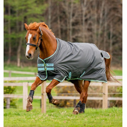 Horseware Amigo Hero Ripstop Turnout deken met fleecevoering 50g Grijs schaduw / nevel / marine Horseware Amigo Hero Ripstop Turnout deken met fleecevoering 50g Grijs schaduw / nevel / marine