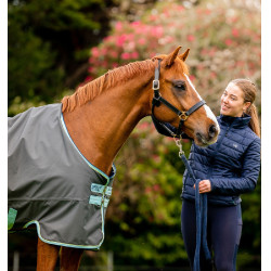 Horseware Amigo Hero Ripstop Turnout deken met fleecevoering 50g Grijs schaduw / nevel / marine Horseware Amigo Hero Ripstop Turnout deken met fleecevoering 50g Grijs schaduw / nevel / marine