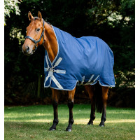 Couverture Horseware Rhino Wug Vari-Layer 450g Noir / gris titane / bleu classique Couverture Horseware Rhino Wug Vari-Layer 450g Noir / gris titane / bleu classique