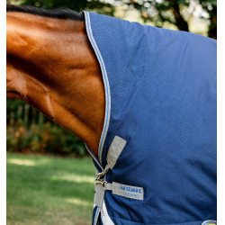 Couverture Horseware Rhino Wug Vari-Layer 450g Noir / gris titane / bleu classique Couverture Horseware Rhino Wug Vari-Layer 450g Noir / gris titane / bleu classique