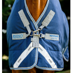 Horseware Rhino Wug Vari-Layer 450g deken Zwart / titaniumgrijs / klassiek blauw