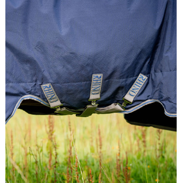 Couverture Horseware Rhino Plus Vari-Layer 250g Noir / gris titane / bleu classique Couverture Horseware Rhino Plus Vari-Layer 250g Noir / gris titane / bleu classique