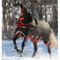 Couverture Horseware Rambo Supreme Turnout Vari-layer 1680D 450g Noir / rouge Couverture Horseware Rambo Supreme Turnout Vari-layer 1680D 450g Noir / rouge