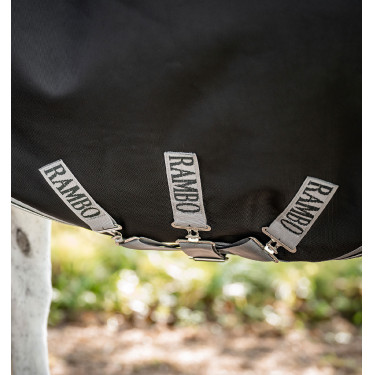 Buitendeken Horseware Rambo Wug 50g 1000D Zwart / storm / zilvergrijs Buitendeken Horseware Rambo Wug 50g 1000D Zwart / storm / zilvergrijs