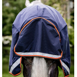 Couverture Horseware Rambo Original 100g avec Leg Arches Marine / orange Bleu
