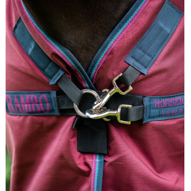 Horseware Rambo Original 0g deken met Leg Arches Bordeaux Horseware Rambo Original 0g deken met Leg Arches Bordeaux